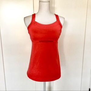 SALE Athleta | Coral Cutout Racerback Tank Size S